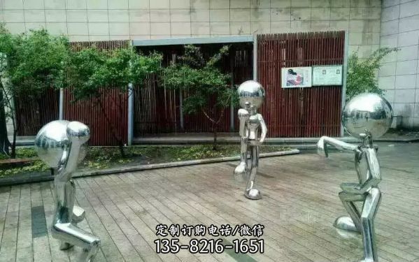 廣場不銹鋼抽象景觀兒童雕塑