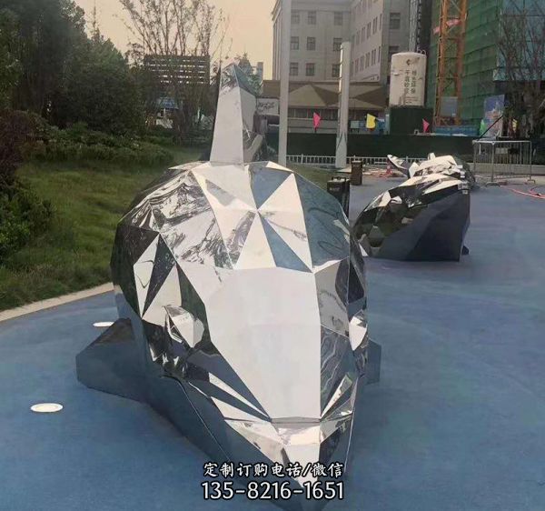 公園景區(qū)創(chuàng)意不銹鋼切面老鼠雕塑