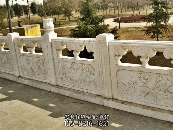 公園景區(qū)圍欄漢白玉扶手石雕