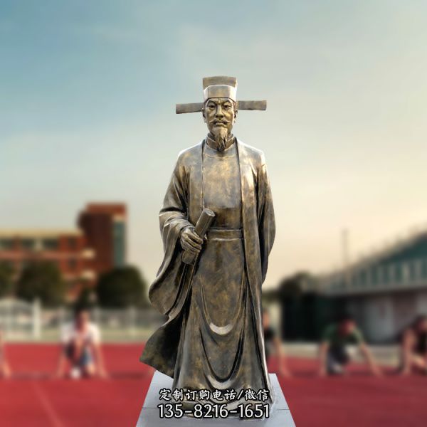 景區(qū)唐宋八大家之歐陽(yáng)修玻璃鋼仿銅雕塑