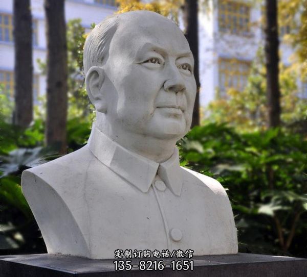 大理石景區(qū)胸像石雕錢學(xué)森雕塑