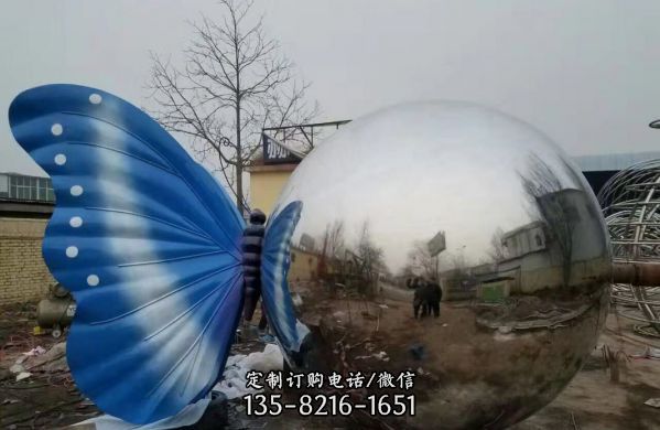噴漆不銹鋼商場蝴蝶雕塑