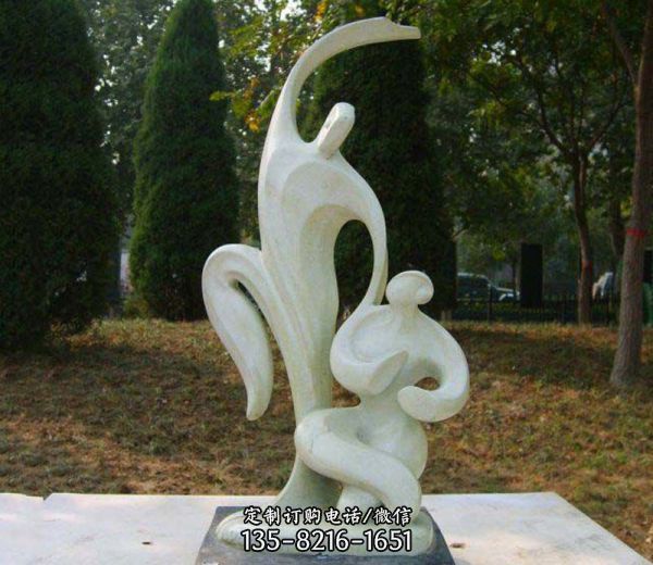 戶外公園玻璃鋼抽象情侶雕塑