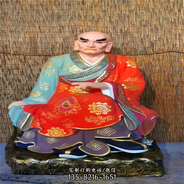 玻璃鋼彩繪大型寺廟景區十八羅漢雕塑