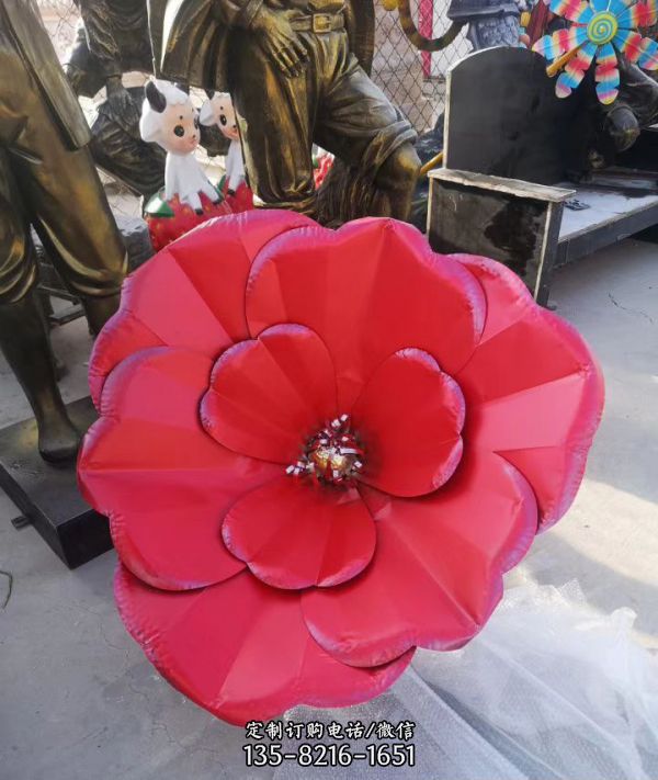 室內(nèi)不銹鋼鍛造廣場(chǎng)景觀花朵雕塑