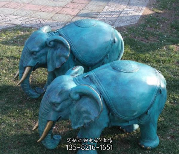戶外園林景觀裝飾品擺件青銅大象雕塑