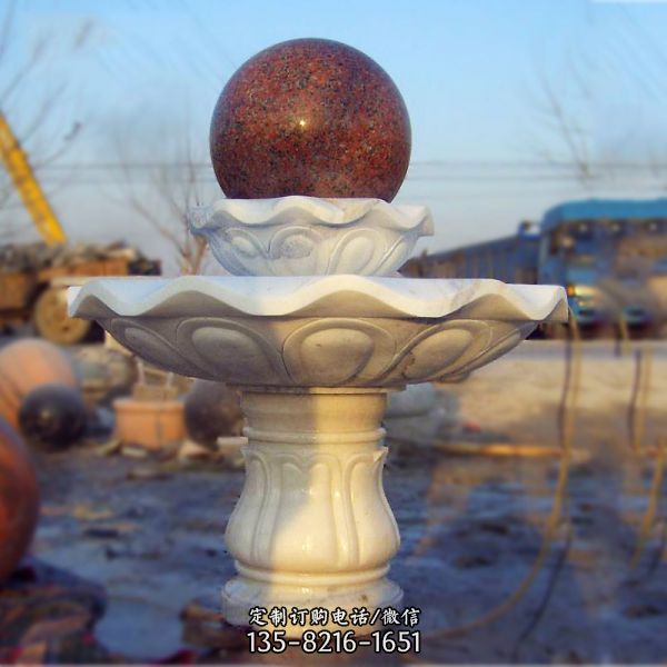 學(xué)院廣場漢白玉風(fēng)水球噴泉雕塑