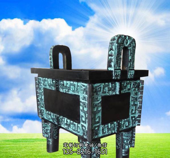古代文物景觀青銅器浮雕創(chuàng)意鼎雕塑