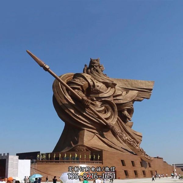 戶(hù)外廣場(chǎng)大型不銹鋼武財(cái)神關(guān)公雕塑