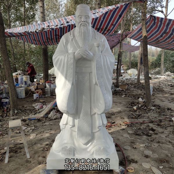 戶外大理石石雕古代人物孔子雕塑
