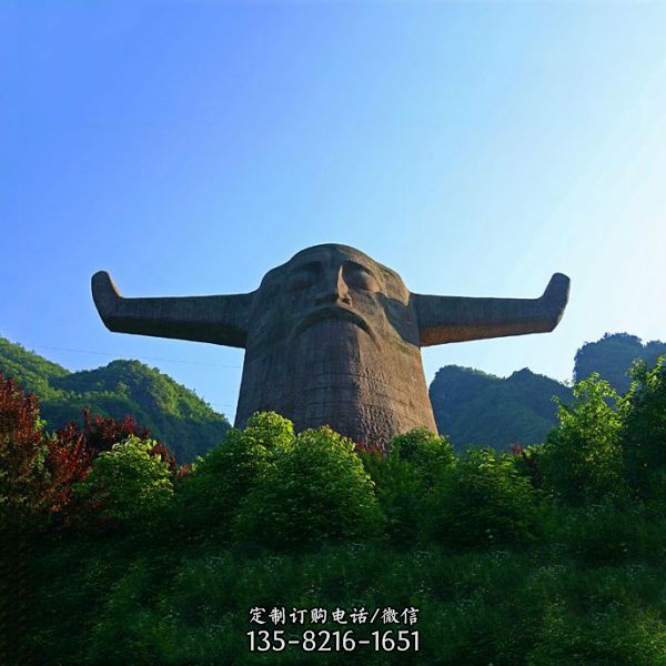 景區(qū)景點大型神農(nóng)頭像青石雕塑