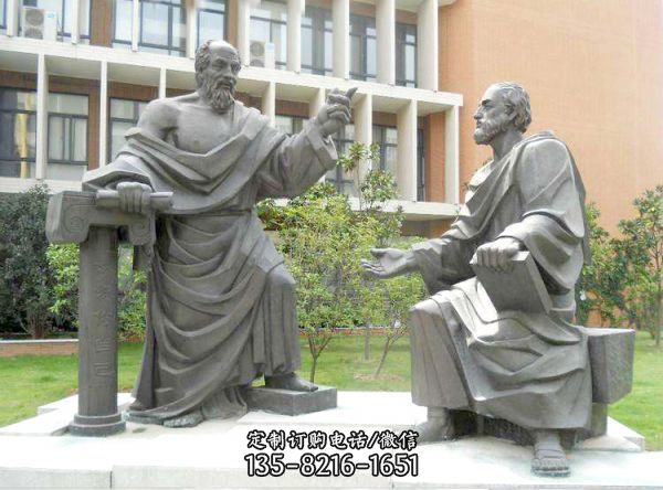 學(xué)校校園名人校園蘇格拉底雕塑
