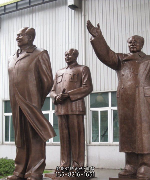 玻璃鋼仿銅園林戶外景觀裝飾大型擺件毛澤東雕塑