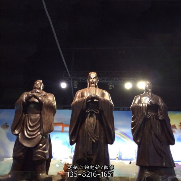 玻璃鋼仿銅景區大型關公雕塑