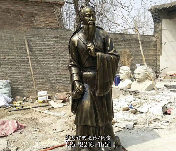 廣場(chǎng)銅雕名醫(yī)人物華佗雕塑