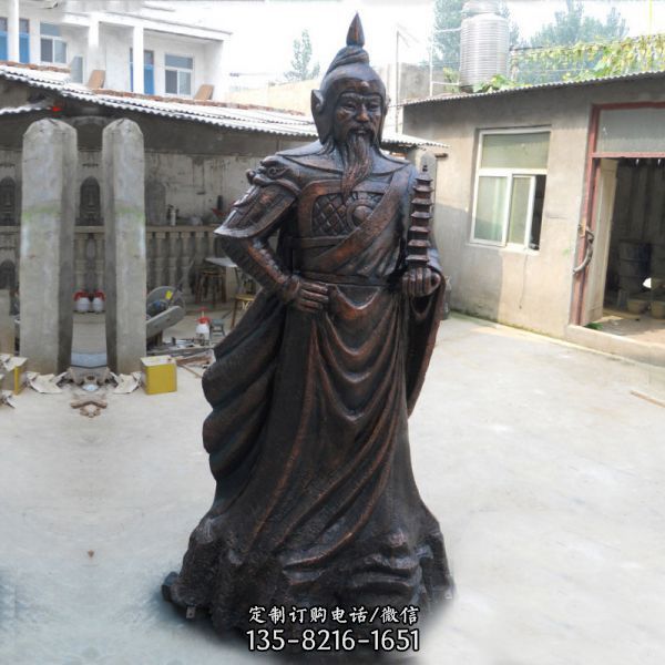 戰神托塔天王李靖玻璃鋼鑄銅雕塑