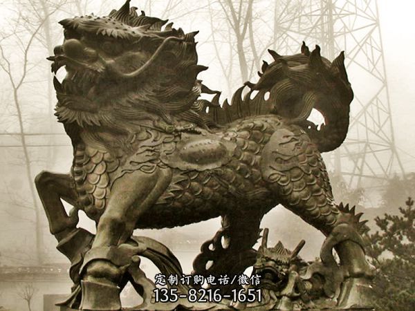 戶外公園大型動物景觀石雕神獸貔貅雕塑