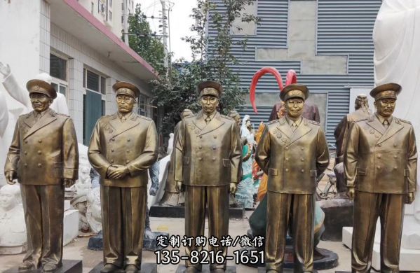 公園銅雕開國偉人十大元帥雕塑