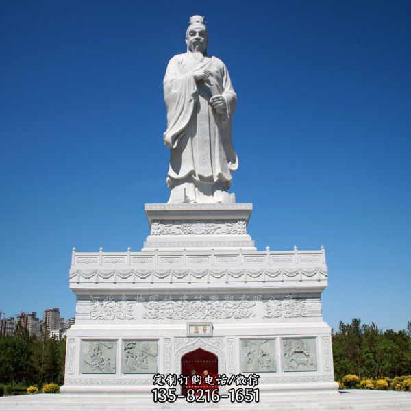 景區(qū)大型歷史名人古代著名思想家教育家大理石孟子石雕像