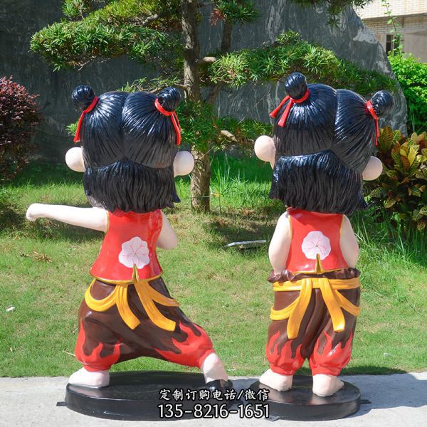 魔童降世卡通公仔公園美陳城市玻璃鋼雕塑