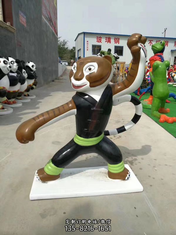 學校游樂園擺放功夫金猴玻璃鋼雕塑