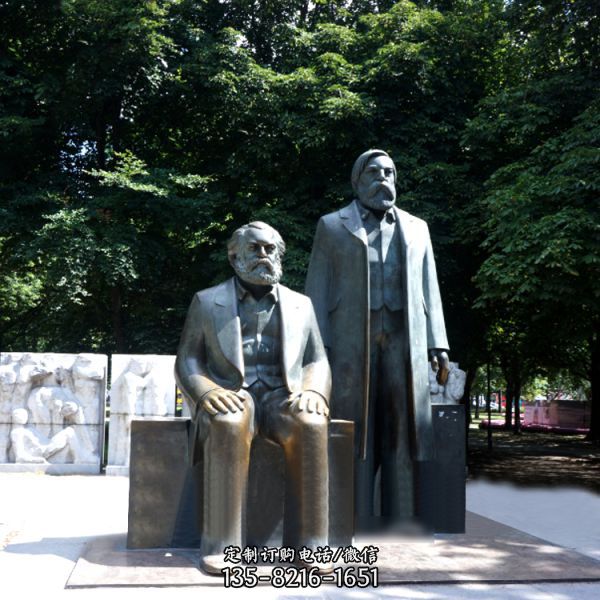 世界著名政治家馬克思與恩格斯銅雕園林戶外景觀馬克思雕塑