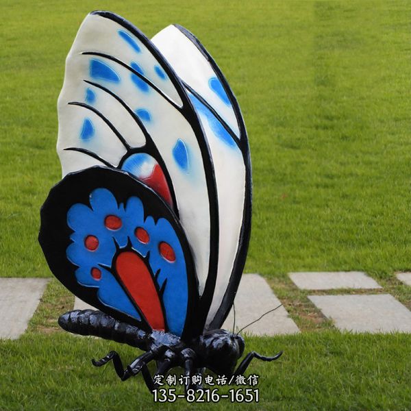 抽象玻璃鋼園林蝴蝶雕塑