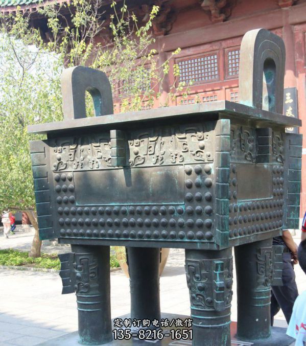 寺廟大型青銅器鼎雕塑