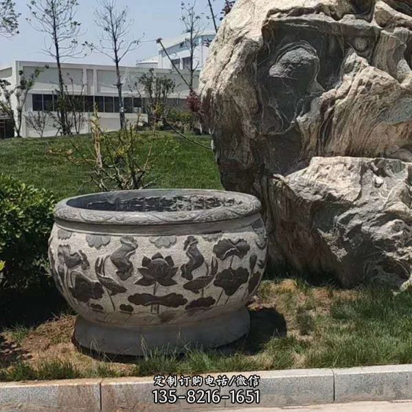 庭院景觀石雕魚缸雕塑
