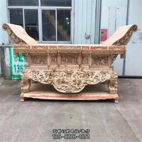 大型原色香樟木木雕園林寺院擺放供桌
