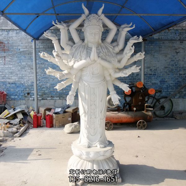 漢白玉石雕景區寺廟大型景觀千手觀音雕塑