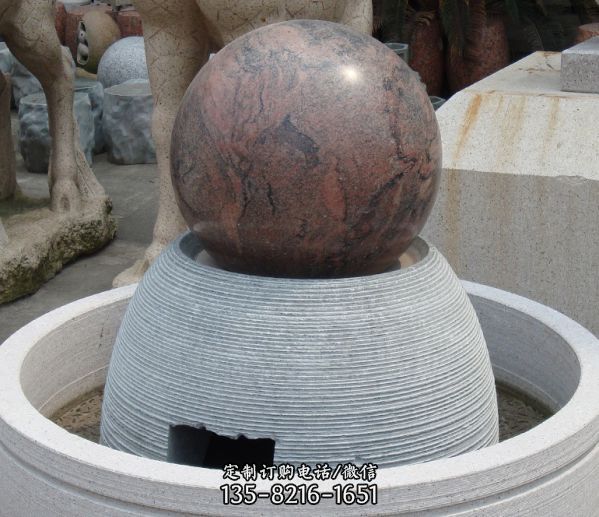 酒店景區沙巖風水球噴泉雕塑