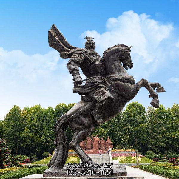 銅雕歷史名人古代帝王騎馬雕塑