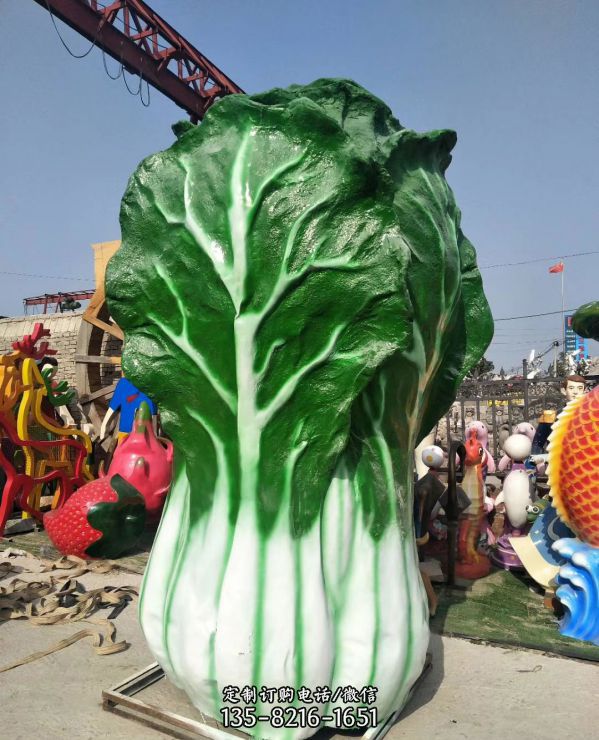 園林玻璃鋼樹脂仿真白菜雕塑
