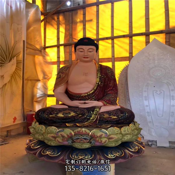 景區大型景觀供奉神佛玻璃鋼三圣雕塑