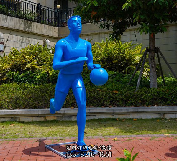  公園體育廣場打籃球運動景觀玻璃鋼雕塑