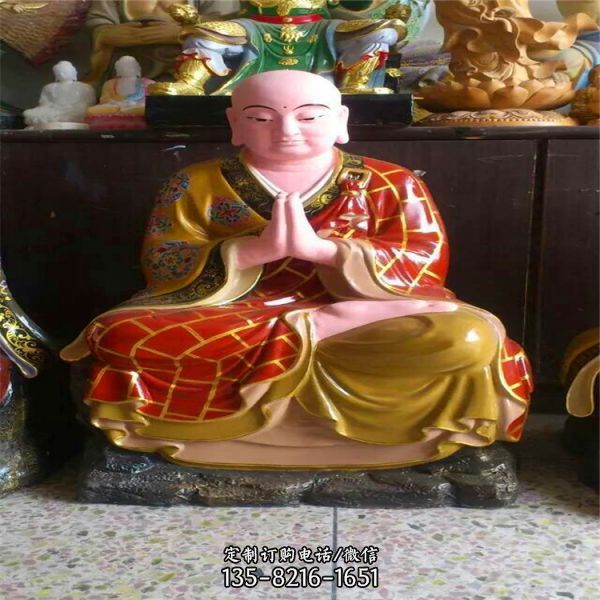 玻璃鋼彩繪寺廟菩薩十八羅漢雕塑