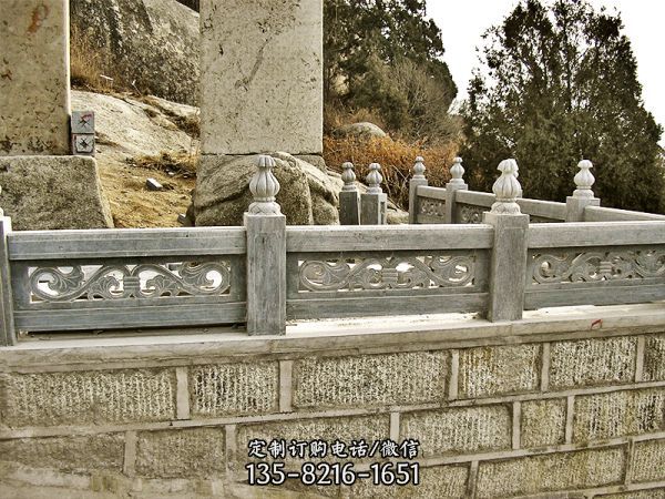 寺院景觀青石浮雕欄板雕塑