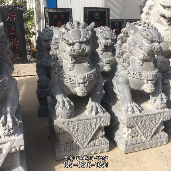庭院鎮宅青石石雕大型仿真動物獅子雕塑