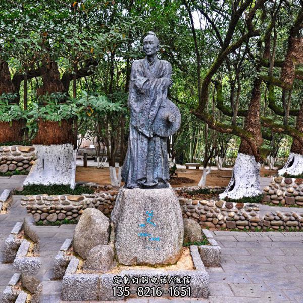 中國古代歷史名人著名畫家朱耷雕像