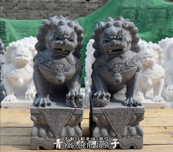 庭院家用鎮(zhèn)宅仿古青石獅子雕塑